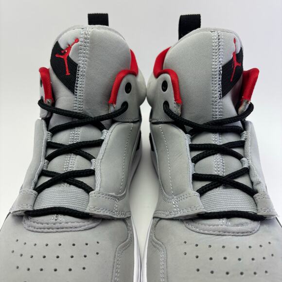 JORDAN “Fadeaway” Grey/White-University Red Colorway Shoes Men’s Shoes Size 7 - Picture 12 of 12